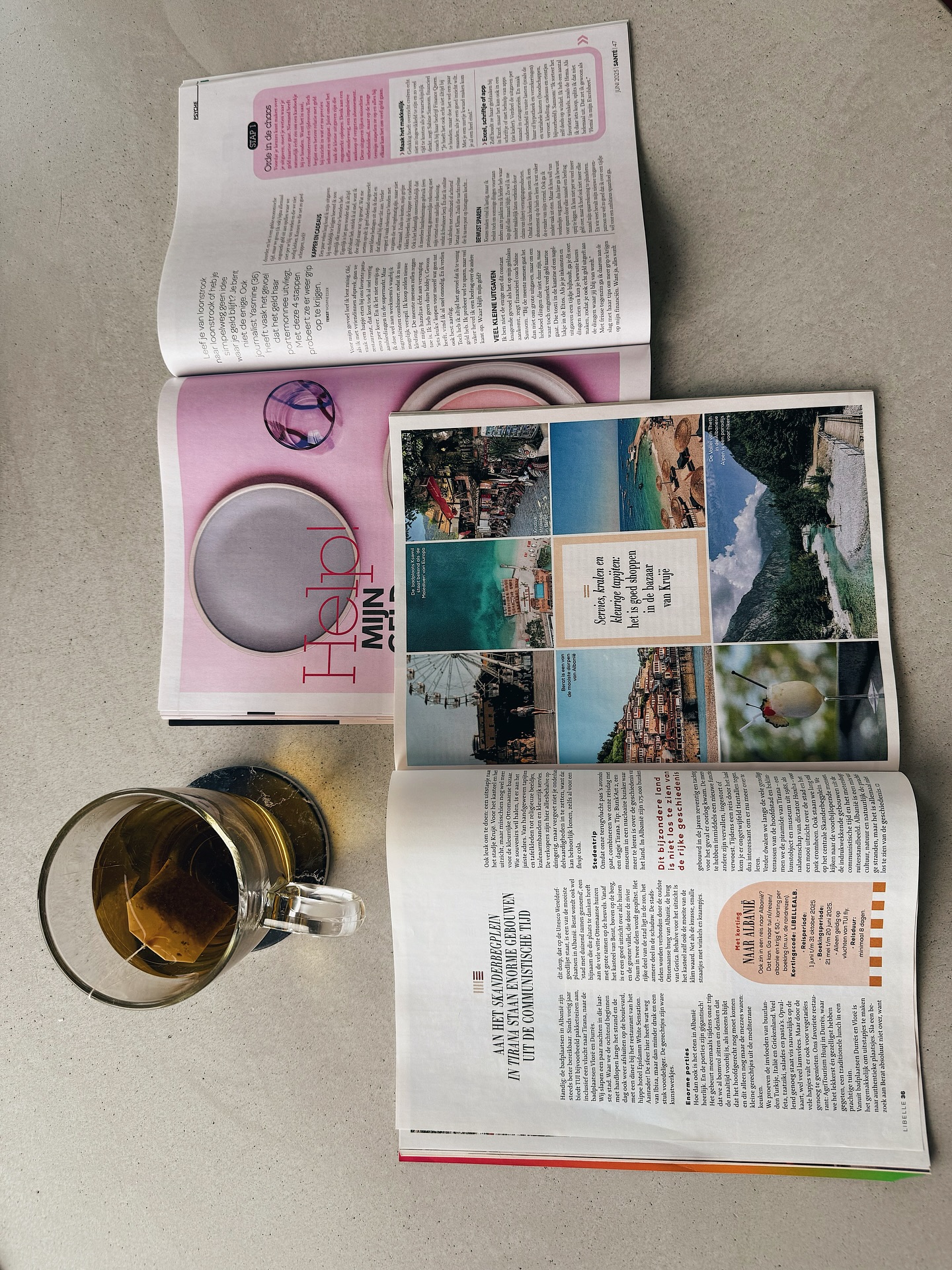✨Publicaties van mei (ook al is juni is alweer bijna voorbij 🙈)

- Vraag je je ook elke maand af waar je geld blijft? Ook als je prima verdient en niet gek doet, voor je gevoel? Ik wel, want ook al schrijf ik er veel over, het is niet dat ik dan alles perfect doe 😂 Voor Santé schreef ik hoe je daar grip op krijgt. Met tips van @financequeen.nl en @merelvanderwouden. 

En nee, die ene handtas heb ik inderdaad nog steeds niet gekocht…

- Voor Libelle ging ik vorig jaar op persreis naar Albanië en afgelopen maand werd mijn reisverslag geplaatst. De meeste mensen gaan naar Albanië voor de indrukwekkende natuur, maar er zijn ook mooie stranden, en daar kwamen wij voor. Plus een beetje cultuur snuiven 

- Niet op de foto, wel gepubliceerd: mijn rubriek Bloody hell op Flair.nl gaat nog steeds lekker door. Altijd op zoek naar bijzondere menstruatieverhalen. Van doorlekken tot 🩸momenten tot een one night stand. Slide in m’n DM als je (anoniem) wil meewerken