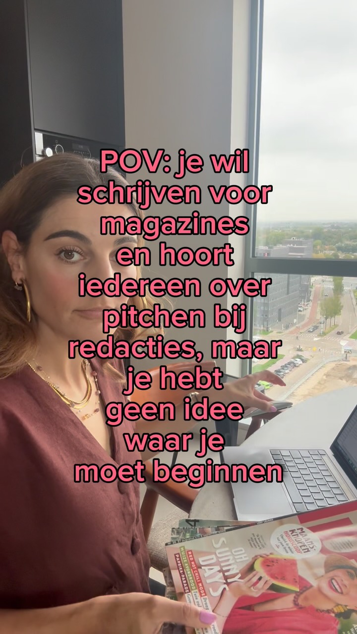 Je hebt maar 3 dingen nodig als je voor magazines wil schrijven als freelance journalist:

1. Een steengoed idee voor een artikel
2. Een ijzersterke pitch
3. Een slimme mail waardoor redacties je vertrouwen 

Inmiddels heb ik meer dan 80 mensen geholpen om hun artikelen terug te lezen op die glanzende pagina’s 😍

Wil je dit ook? 
👉woensdag geef ik een gratis online masterclass hierover 
🙋🏽‍♀️aan het einde kun je al je vragen stellen 
🍓bij zijn? Reageer met PITCH en ik stuur je de link