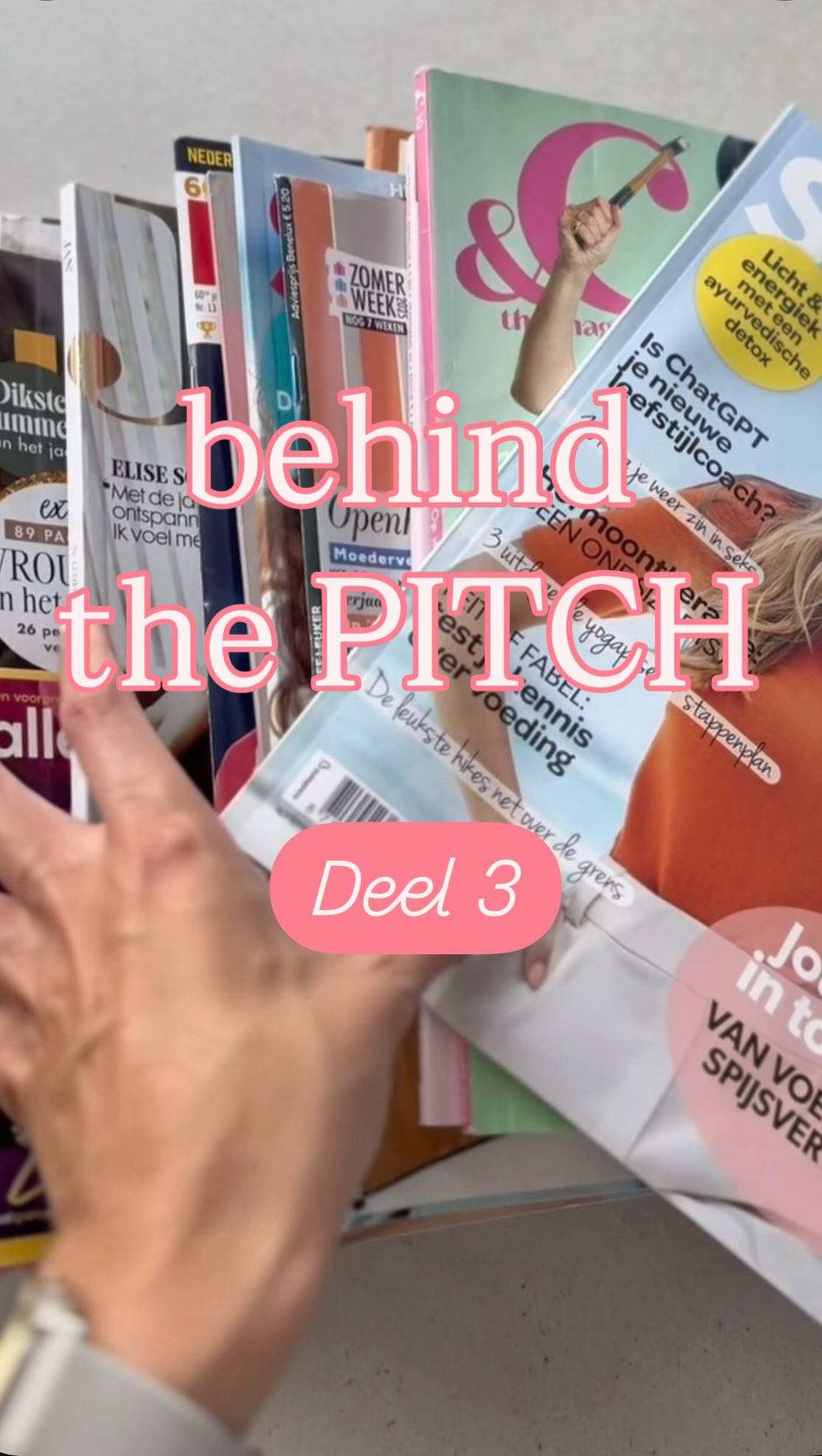 Dit is de makkelijkste manier om opdrachten als freelance journalist te vinden…

In aflevering 3 van ‘Behind the Pitch’ zie je hoe ik onverwacht werk binnenhaal. 
Én het moment gebruik om zelf iets te pitchen

Ik kreeg namelijk een mail van een magazine waar ik al maanden niets voor had gedaan, een opdracht met een deadline in augustus. Yes!

En: meteen een kans om twee van mijn eigen ideeën te pitchen. Die had ik al klaarstaan in m’n ideeënlijst; ik hoefde alleen te kijken welke pasten, ze even aan te scherpen, uit te werken tot een pitch, en te klikken op verzenden.

Want als je op zoek bent naar werk, is de makkelijkste stap om contact op te nemen met de opdrachtgevers die je al hebt, of ooit hebt gehad. Ook al is het nog zo lang geleden.

Maar wat als je een heel nieuwe opdrachtgever zoekt?
Blijf me dan volgen, want daar vertel ik volgende week over